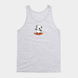 Cute Surfing Panda Bear Tank Top